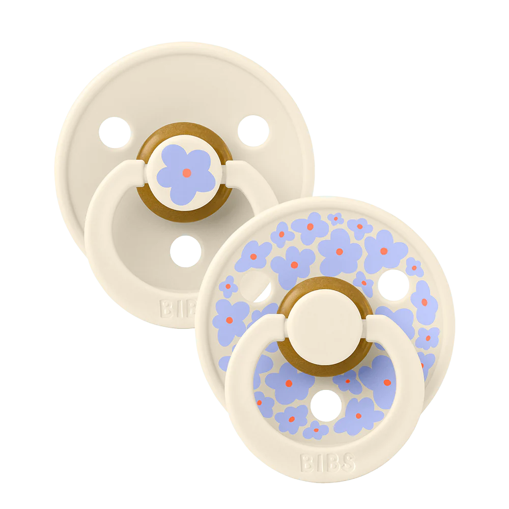 Bibs Round Natural Dummy Pacifier - Studio Collection - Jasmine Ivory Mix