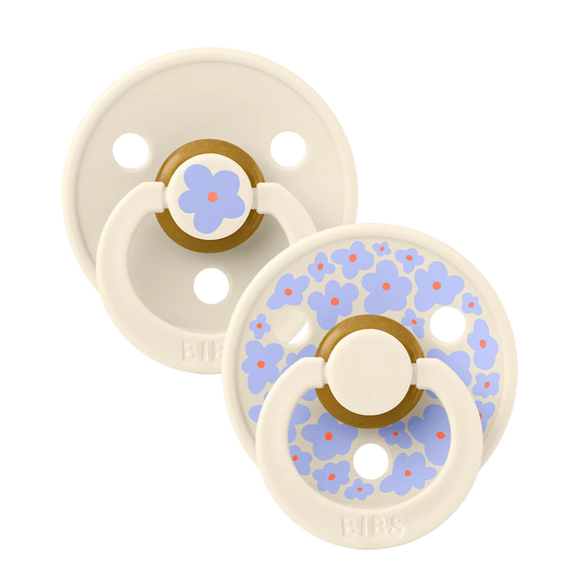 Bibs Round Natural Dummy Pacifier - Studio Collection - Jasmine Ivory Mix