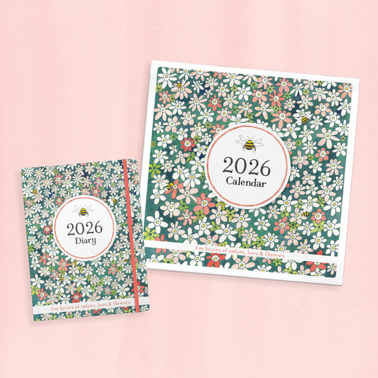 Affirmations 2026 Bee Diary + Calendar Bundle