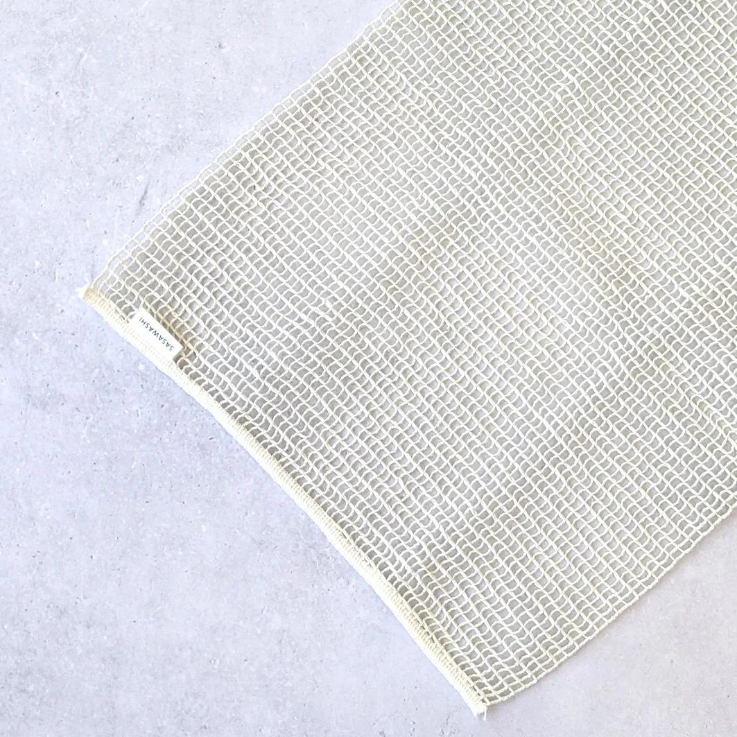 Sasawashi Open Weave Exfoliating Shower Towel – Deep Body Scrub