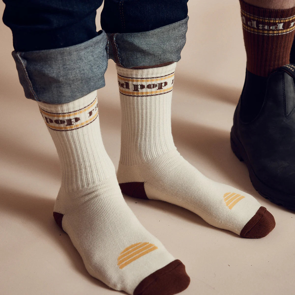 Banabae Oganic Cotton Crew Sock Natural - Rad Pop