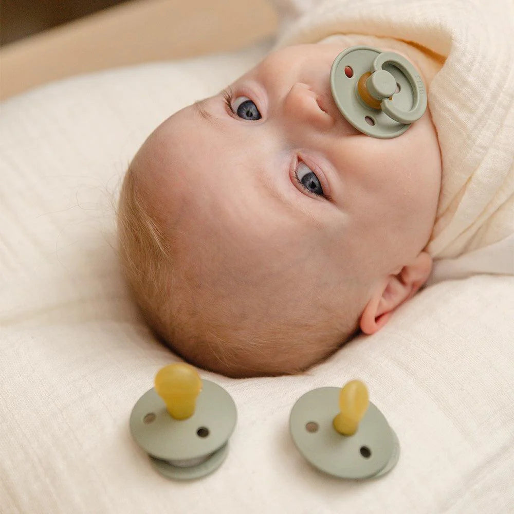 Bibs Natural Dummy Pacifier - Try It 3 Pack Anatomical, Round, Symmetrical