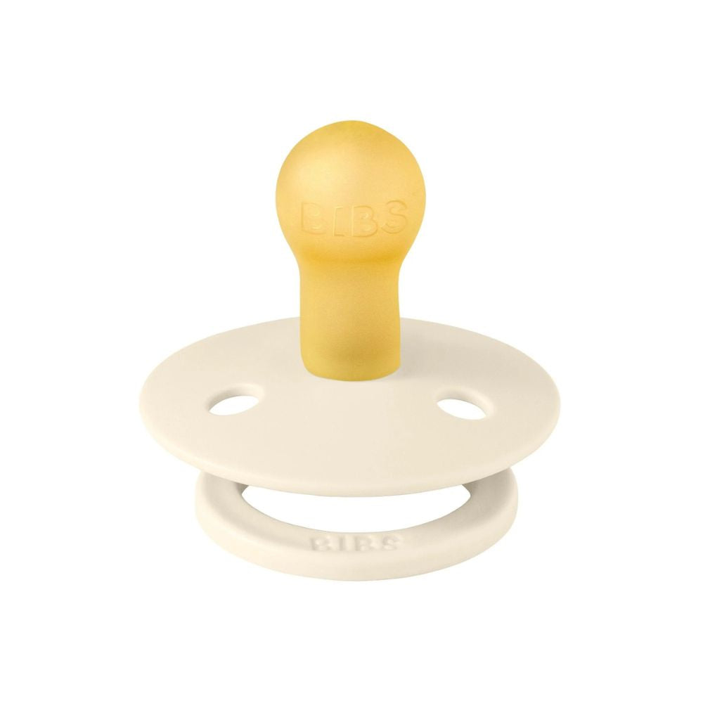 Bibs Round Natural Dummy Pacifier - Studio Collection - Jasmine Ivory Mix