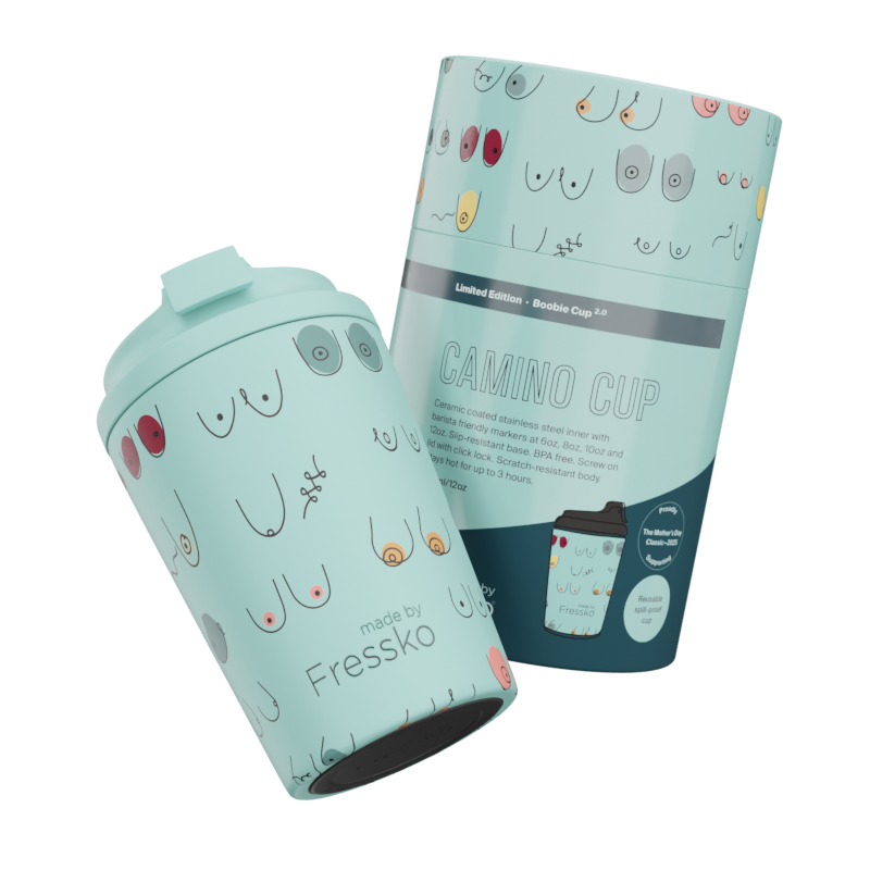 Fressko Reusable Ceramic Lined Cup 12oz - (Limited Edition) Boobie 2.0