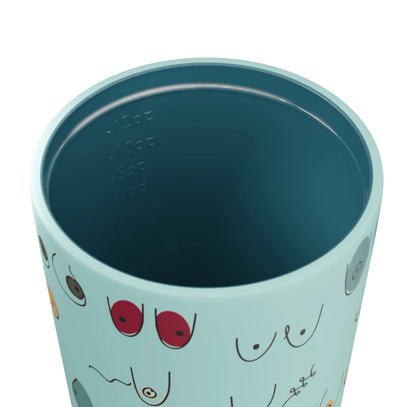 Fressko Reusable Ceramic Lined Cup 12oz - (Limited Edition) Boobie 2.0