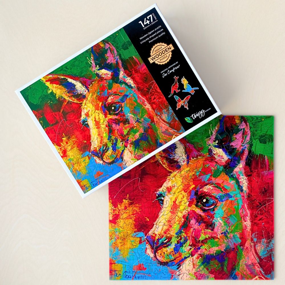 Twigg Puzzle Wooden Jigsaw Puzzle 147 Pieces - Clive Kangaroo