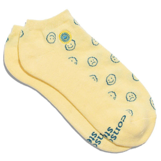 Conscious Step Socks that Support Mental Health - Ankle Smiley