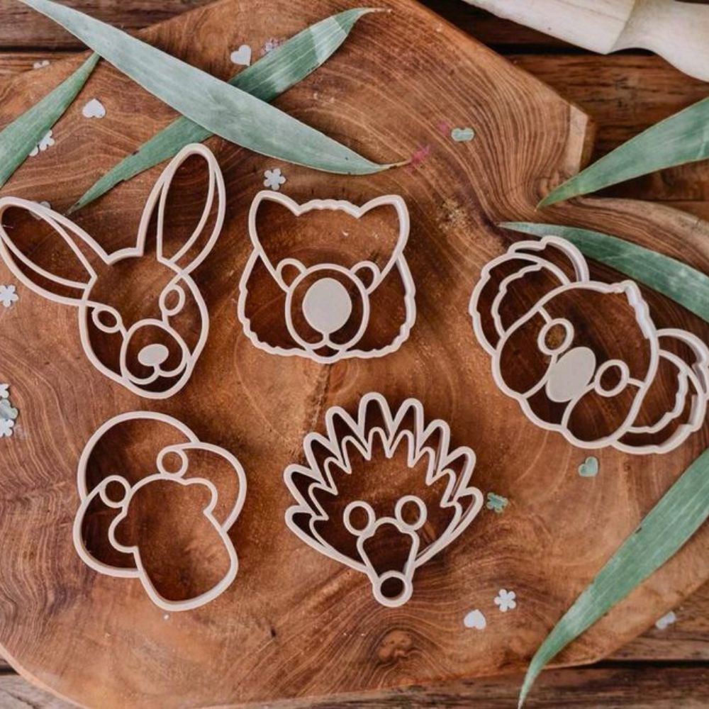 Cookie Cutter / Play Dough Cutter Set - Aussie Animal Faces (set of 5)