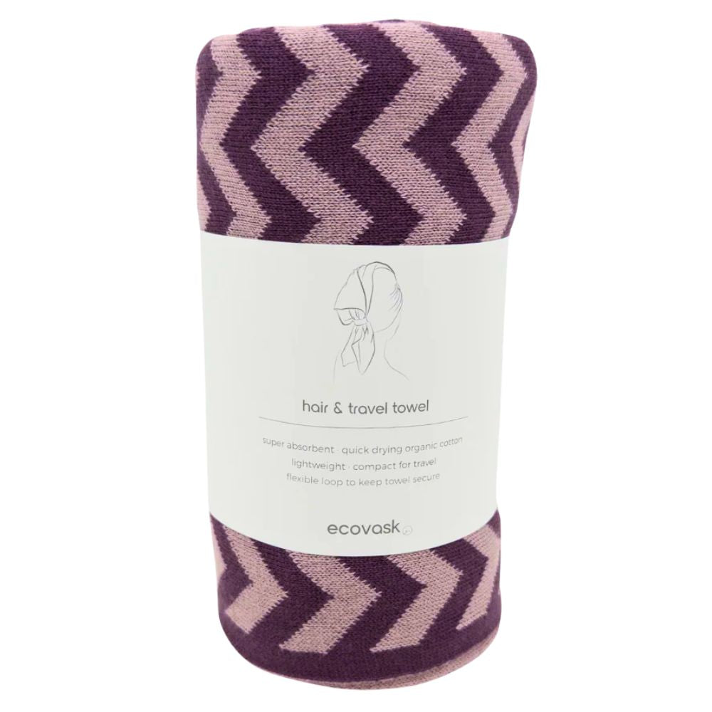 Ecovask Hair Towel & Travel Towel - Organic Cotton