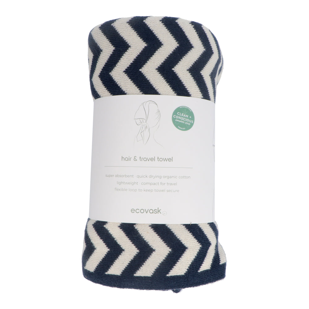 Ecovask Hair Towel / Travel Towel - Organic Cotton