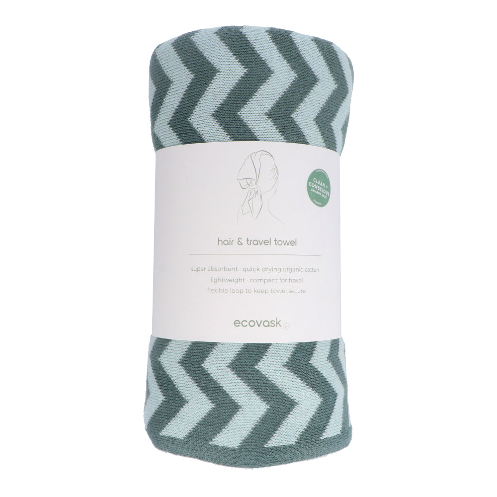 Ecovask Hair Towel / Travel Towel - Organic Cotton