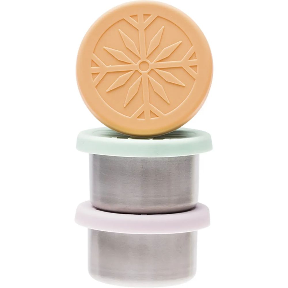 Ever Eco Stainless Steel Round MINI Containers Set of 3 60ml