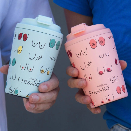 Fressko Reusable Ceramic Lined Cup 12oz  - (Limited Edition) Boobie 2.0