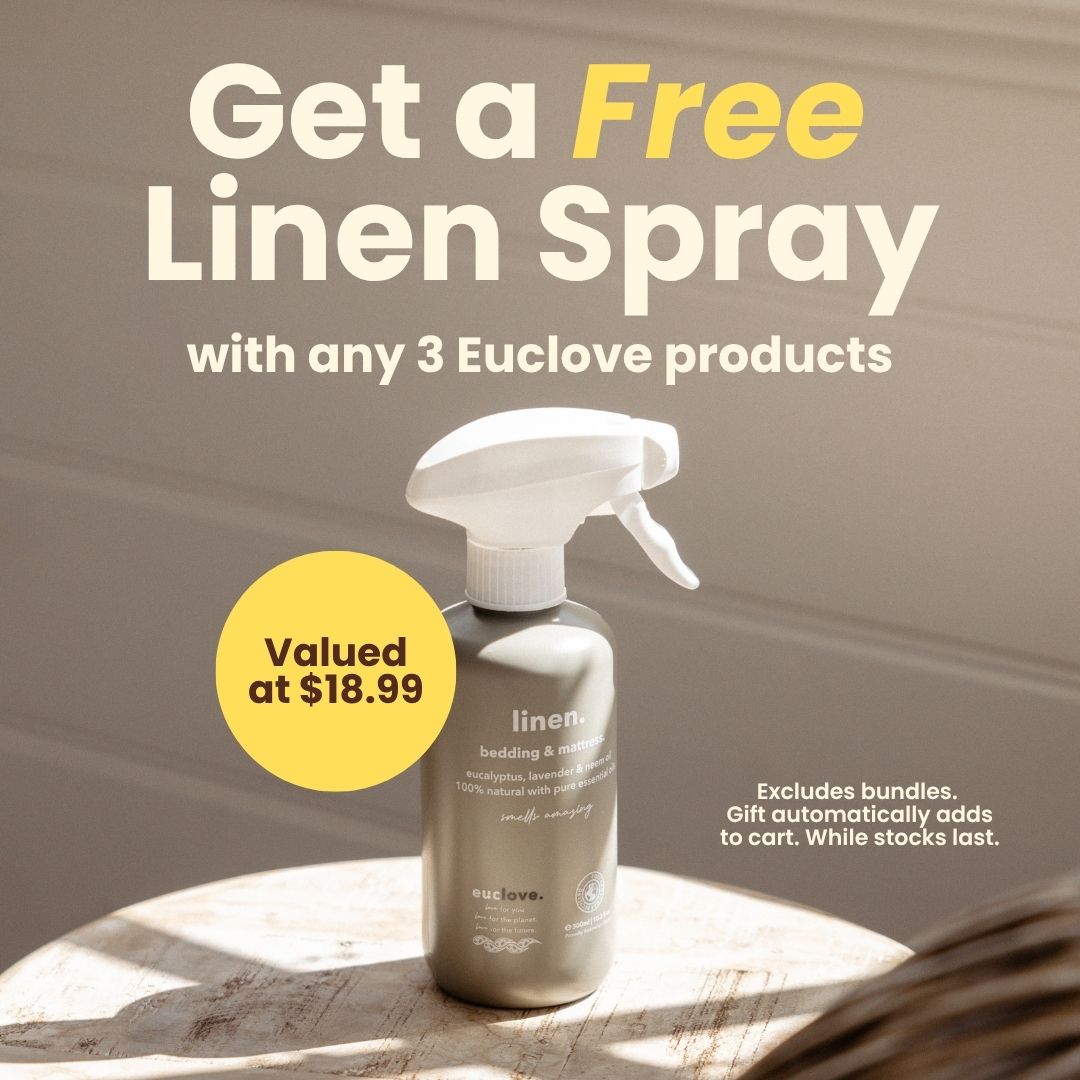 YOUR GIFT Euclove Linen Spray 300ml (valued at $18.99) with any 3 Euclove products