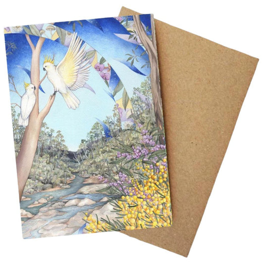 Ingrid Bartkowiak Art Card - Sulphur-Crested Cockatoo