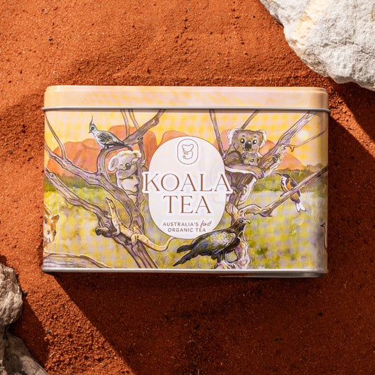Koala Tea Gift Tin Desert -  Organic Tea Bags Selection (25 pack)