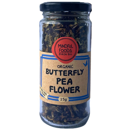 Mindful Foods Organic Tea Blue Butterfly Pea Flowers - Small 25g