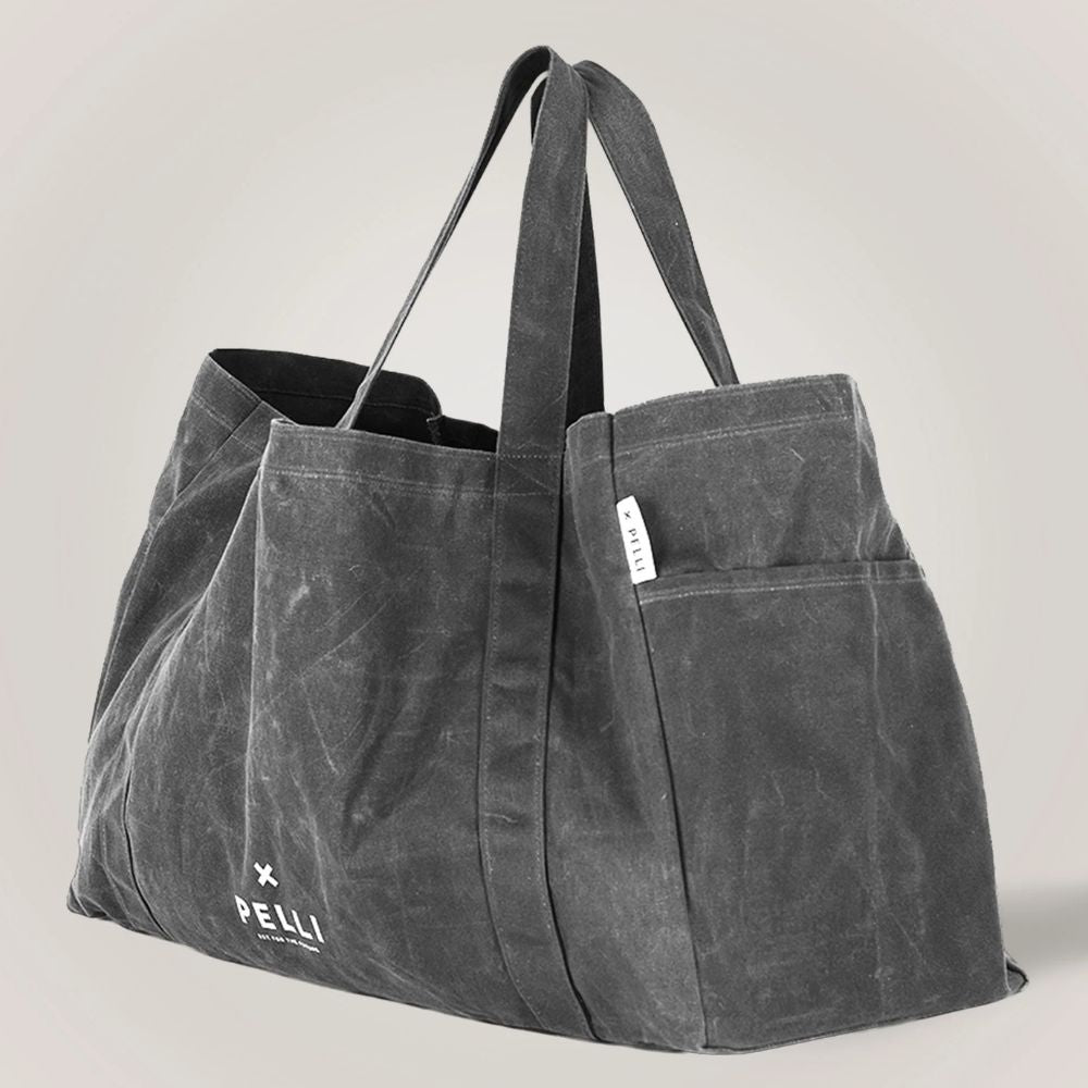 Pelli Beachy Keen Waxed Canvas Beach Bag