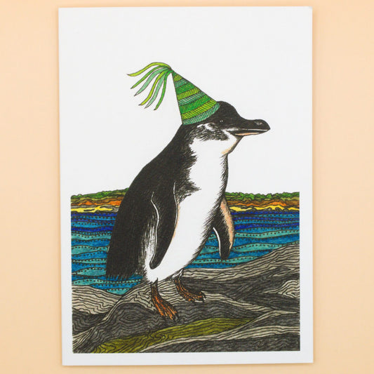 Sunshine Sea Art Greeting Card - Little Penguin
