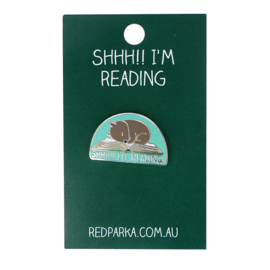 Red Parka Enamel Pin - Shhh! I'm Reading