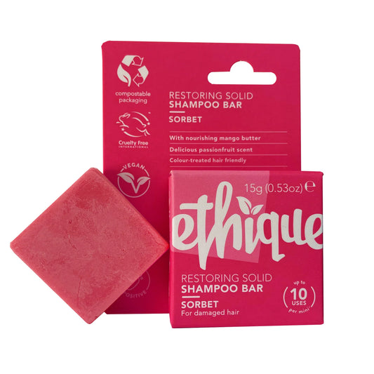 ETHIQUE Mini 15g Solid Shampoo Bar Restoring- Sorbet