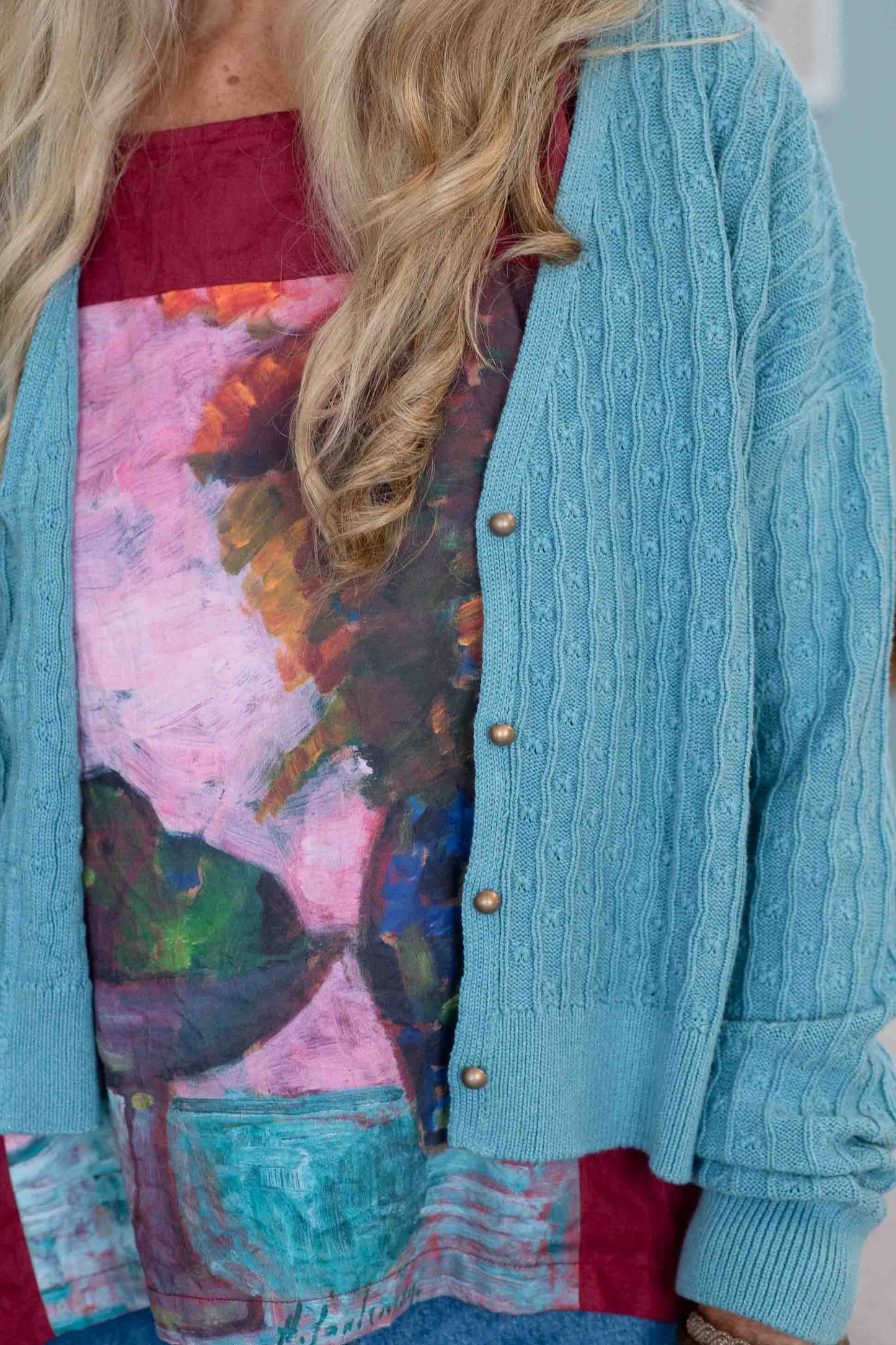 Lazybones Sunday Cardigan Marine