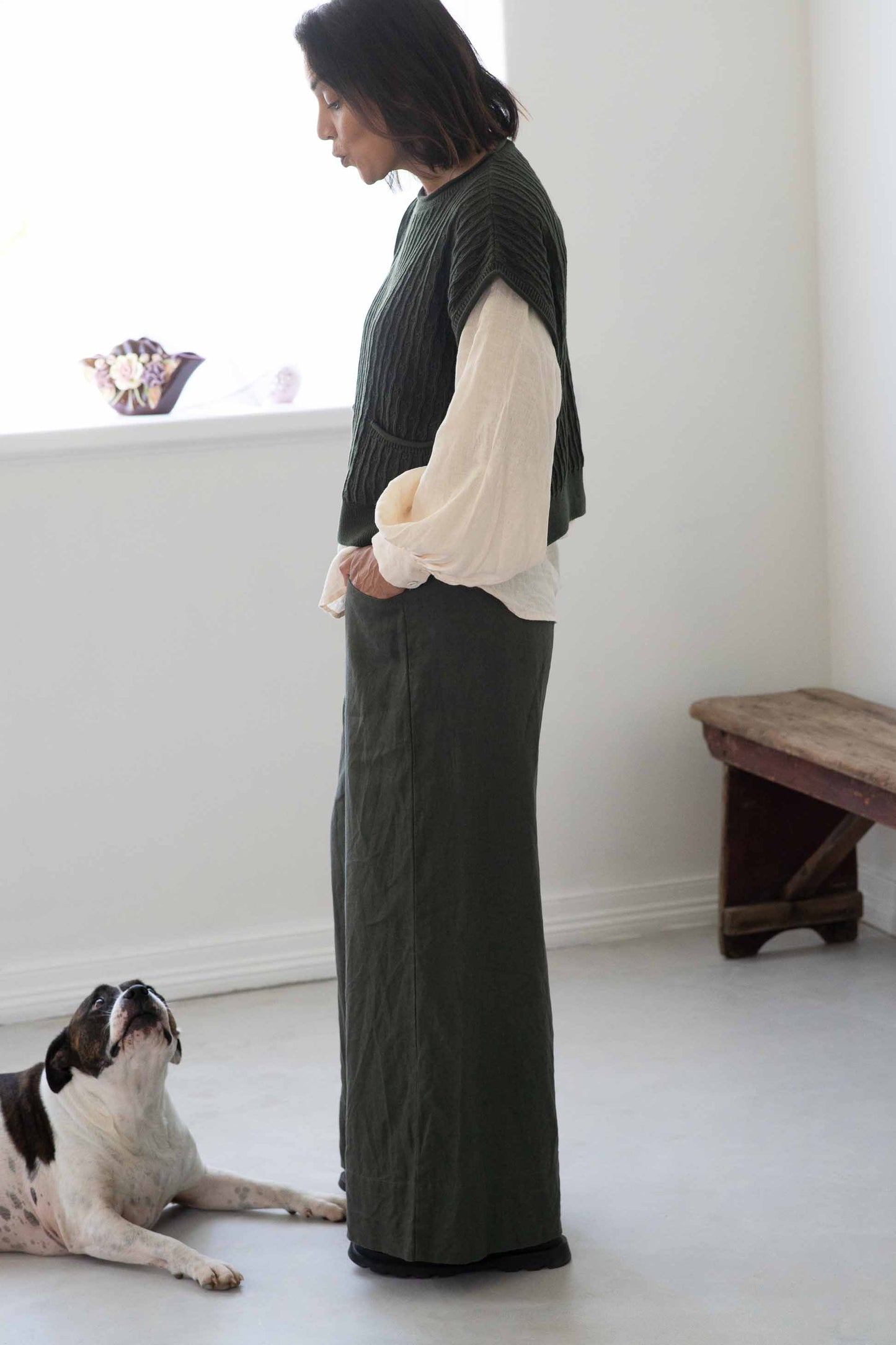 Lazybones Ollie Pants Thyme