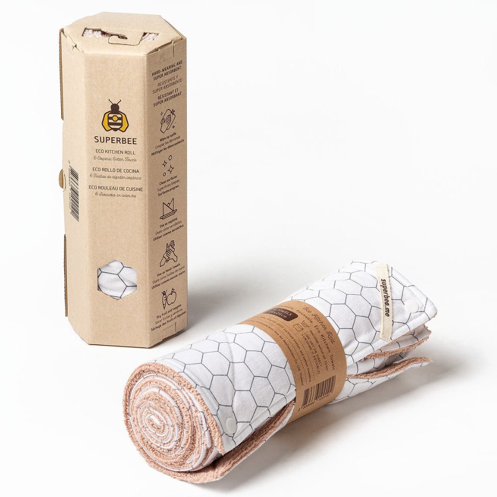 SuperBee Eco Kitchen Paper Towel Roll - Hexagonia
