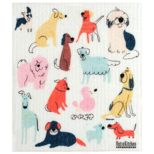 Swedish Dish Sponge Cloth - Colourful Dogs