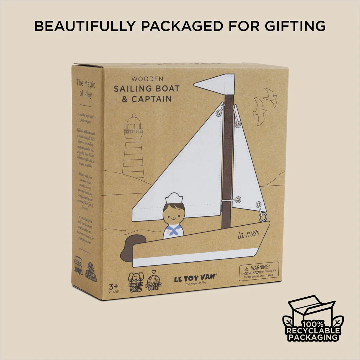 Le Toy Van Wooden Sailing Boat & Captain