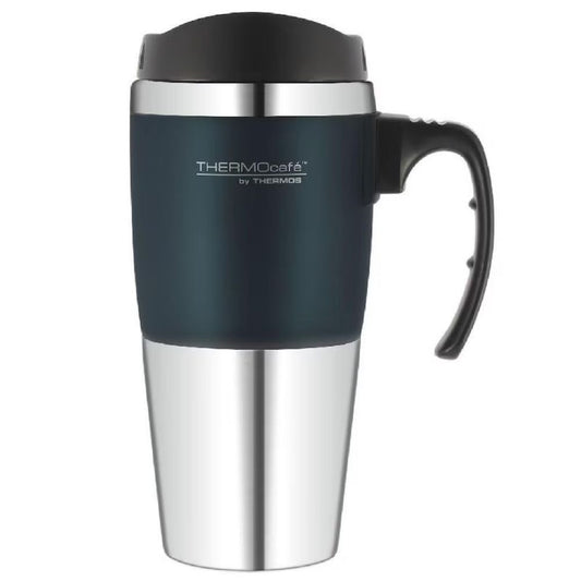 Thermos THERMOcafe Stainless Steel Double Wall Travel Mug 450ml - Balsam Trim