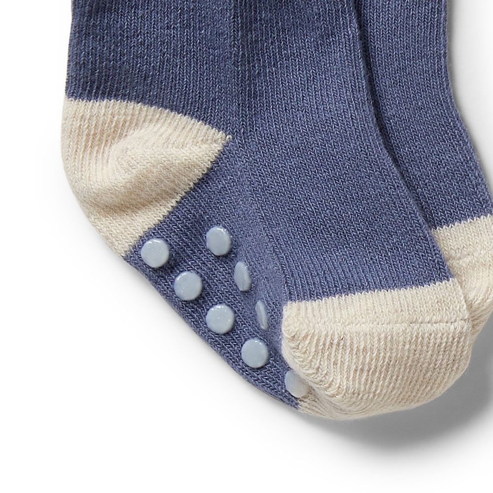 Wilson & Frenchy Organic 3 Pack Baby Socks - Rain Drop