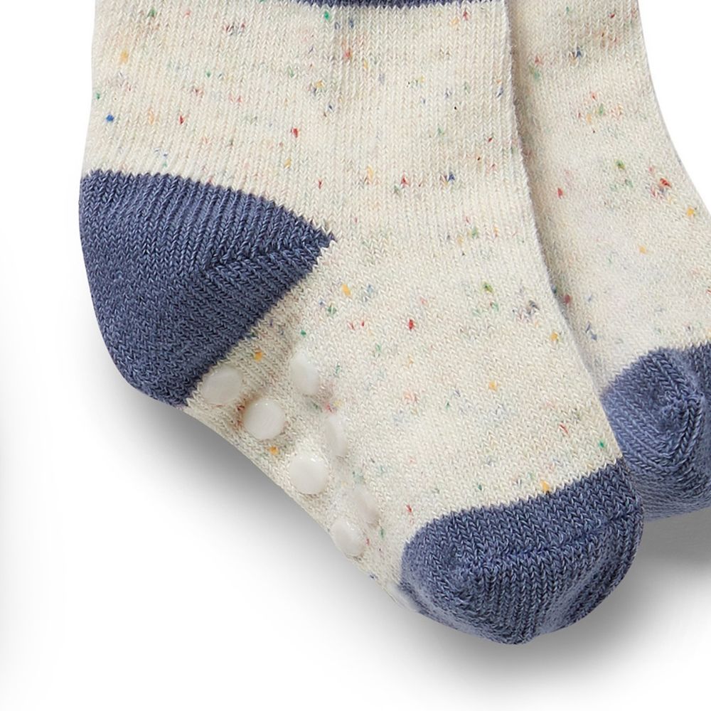 Wilson & Frenchy Organic 3 Pack Baby Socks - Rain Drop