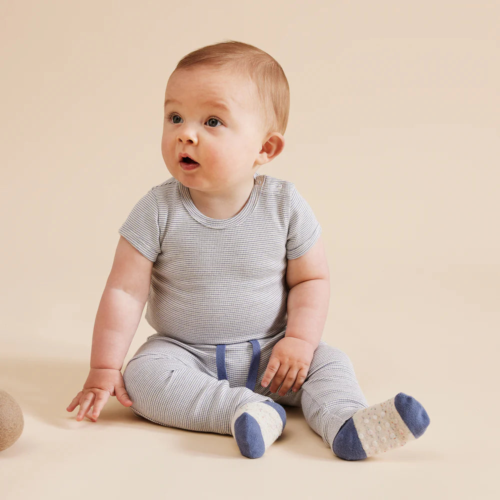 Wilson & Frenchy Organic 3 Pack Baby Socks - Rain Drop