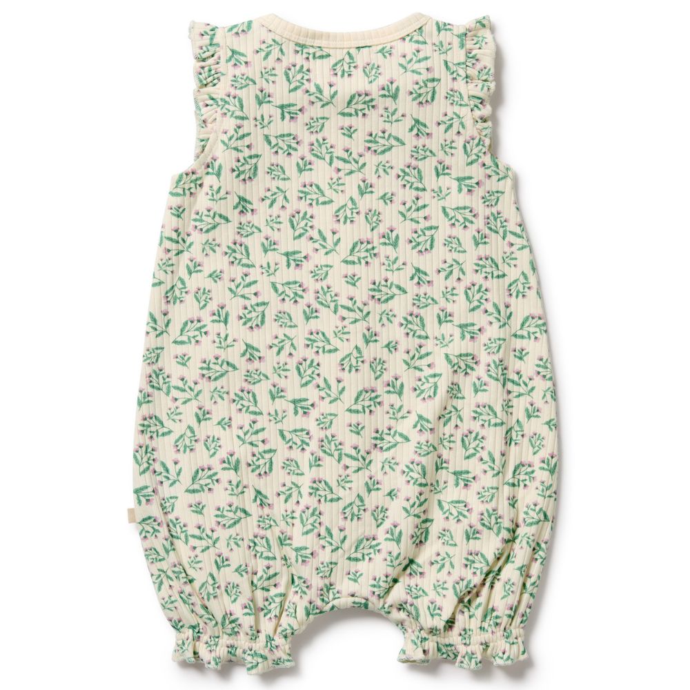 Wilson & Frenchy Organic Ruffle Zipsuit - Periwinkle