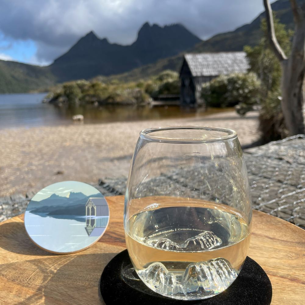 Uprising Glassware Single Stemless Glass + Coaster Set - Cradle Mountain (Wulinantikala)