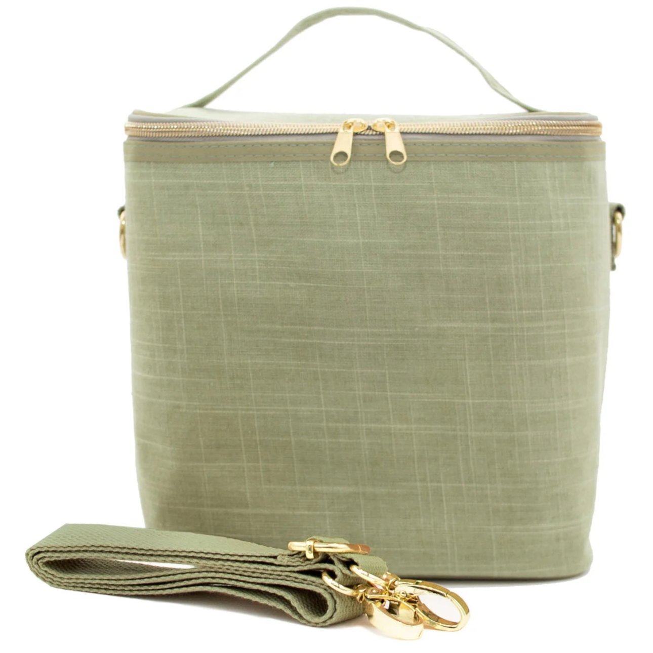 SoYoung Large Linen Insulated Lunch Poche