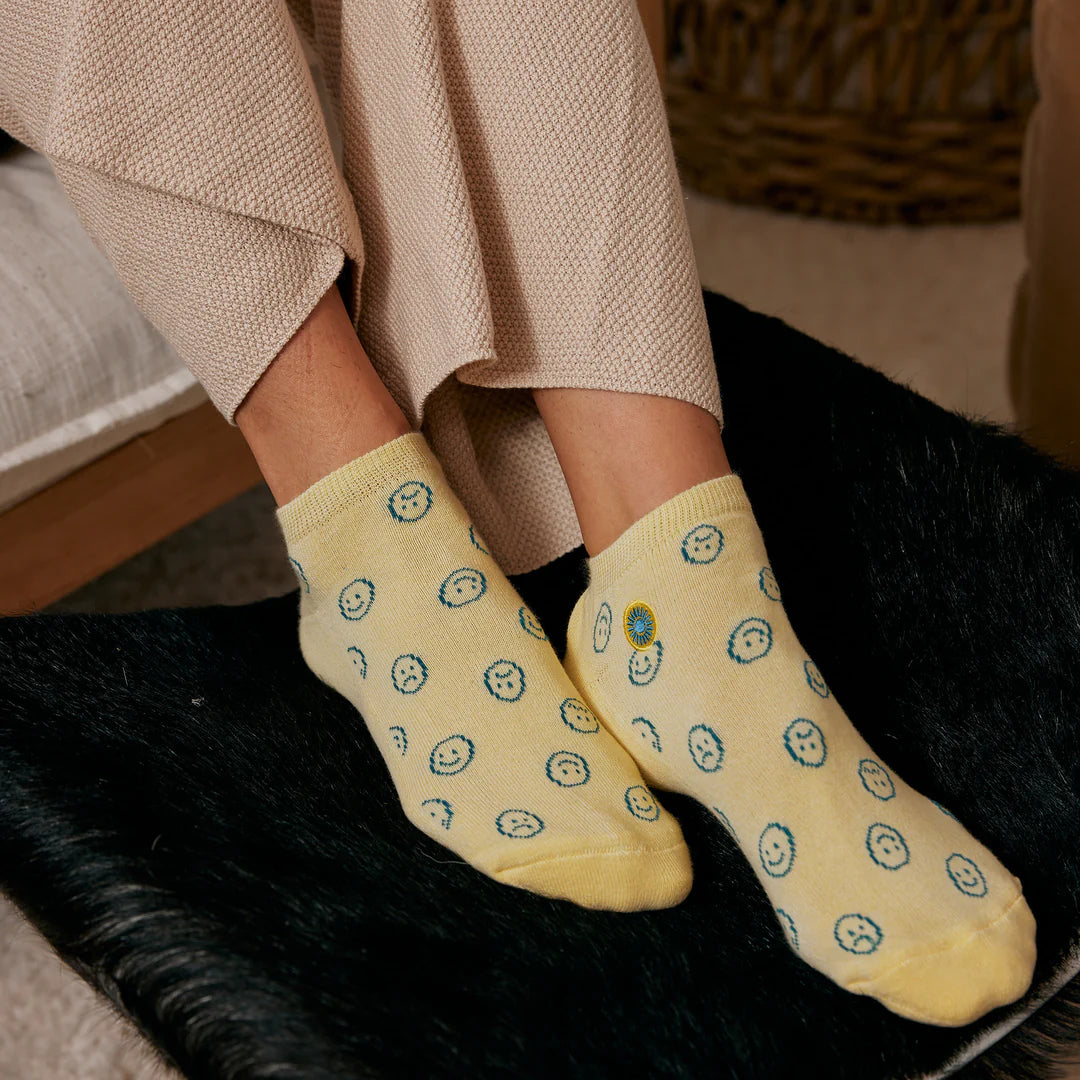 Conscious Step Socks that Support Mental Health - Ankle Smiley