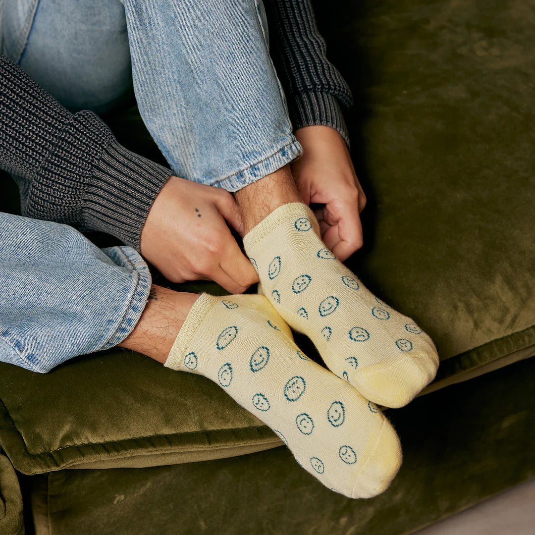 Conscious Step Socks that Support Mental Health - Ankle Smiley