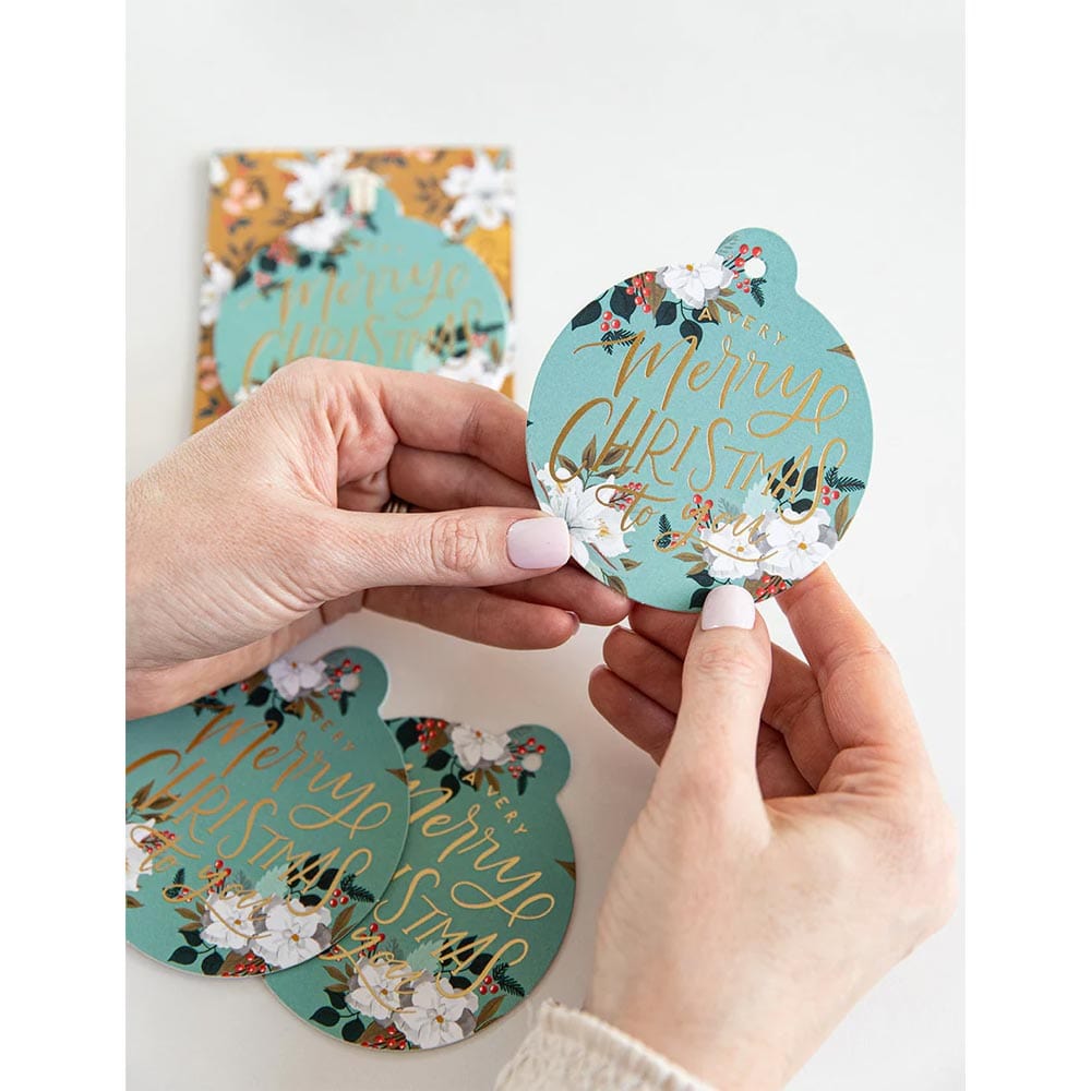 Bespoke Letterpress Christmas Tags 6 pk - Merry Christmas