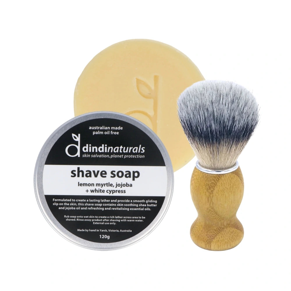 Dindi Naturals Shave Soap & Brush Bundle