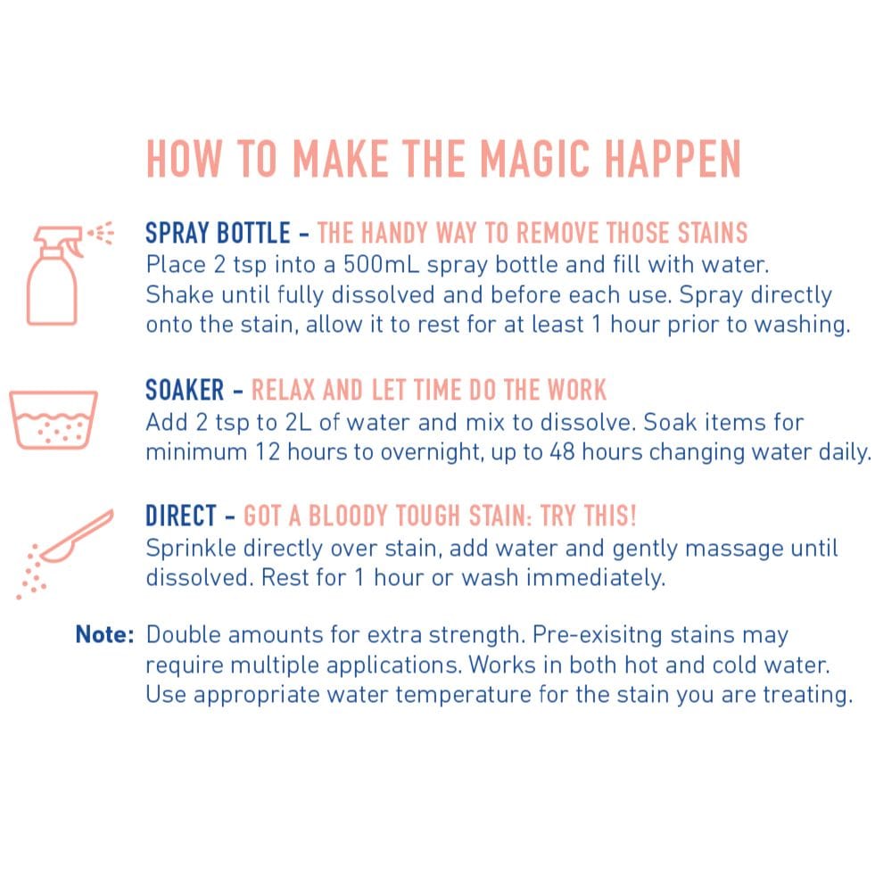 Downunder Wash Co Stain Remover Powder 150g