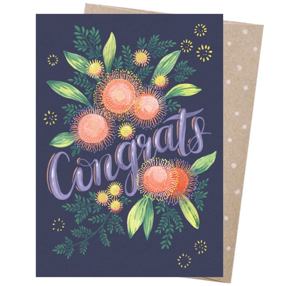 Earth Greetings Card - Congrats Hakea