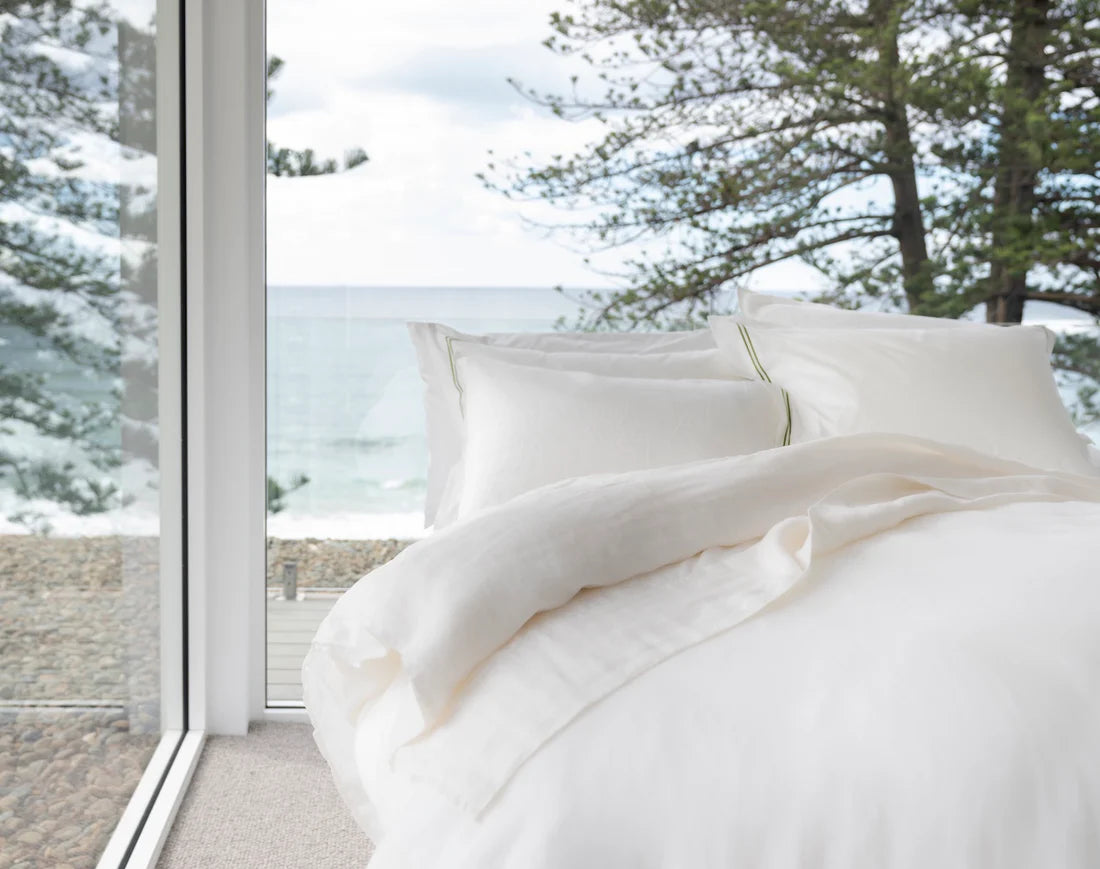 Organic Cotton Tailored Pillowcases - Embroidered