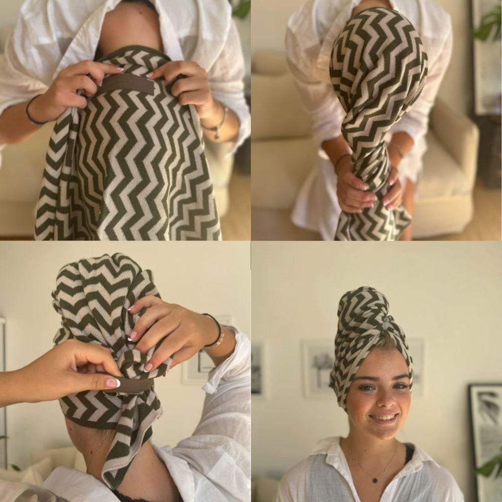 Ecovask Hair Towel / Travel Towel - Organic Cotton