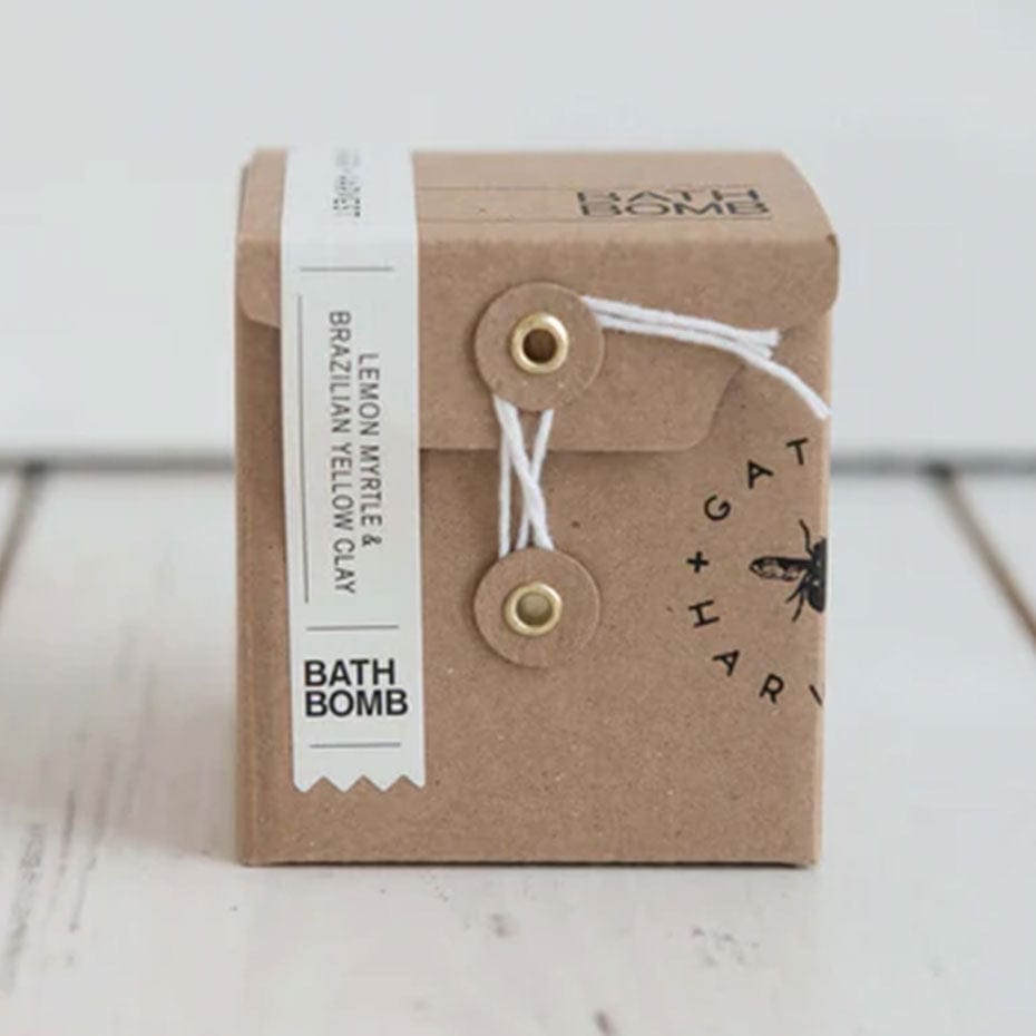 Gather and Harvest Natural Vegan Bath Bomb Lemon Myrtle