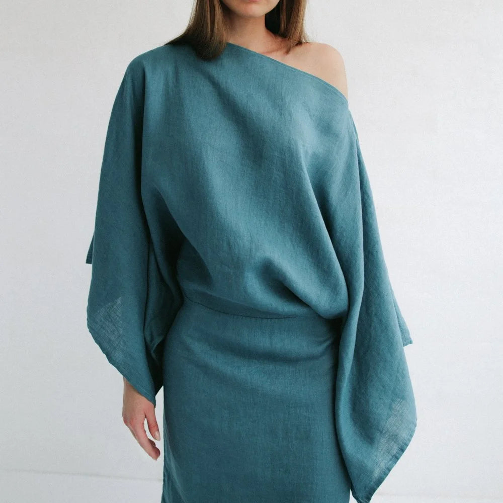 Seaside Tones Kiko Dress - Dusty Blue