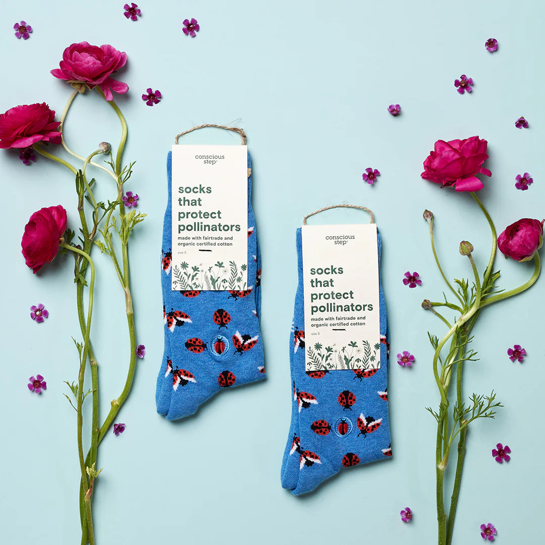 Conscious Step Socks that Protect Pollinators - Ladybirds