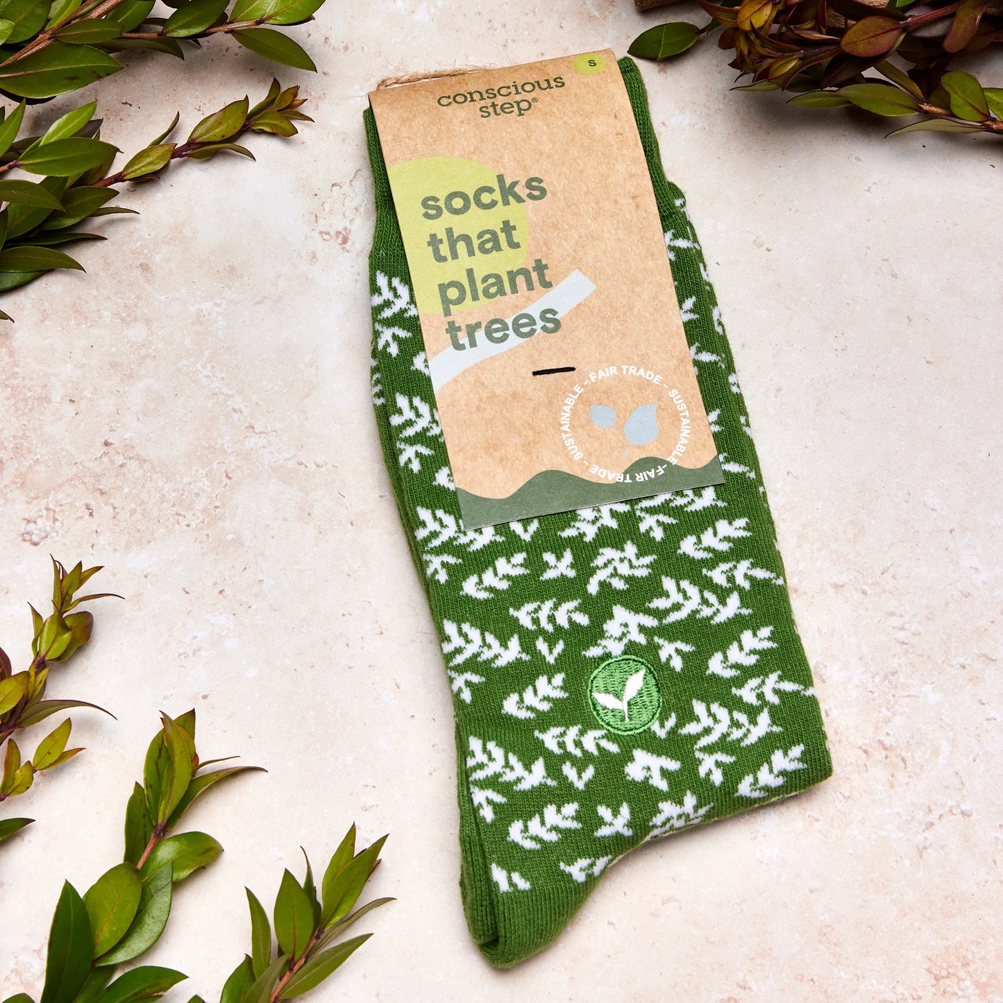 Conscious Step Socks that Plant Trees - Leaves