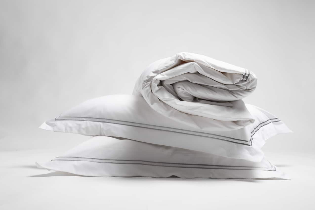 Organic Cotton Quilt Cover Sets Embroidery Queen / Silver